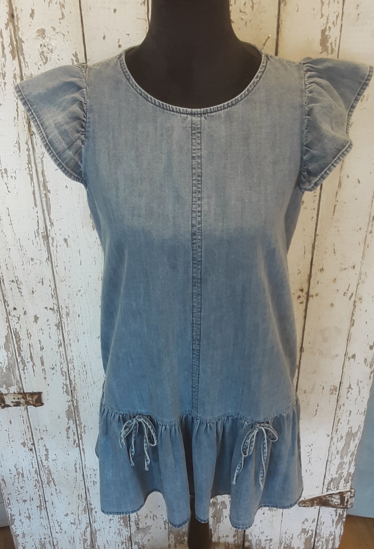 Jean Dress w/bows